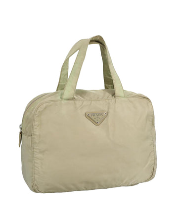 Nylon Hand Bag with Silver Accents and Guarantee Card