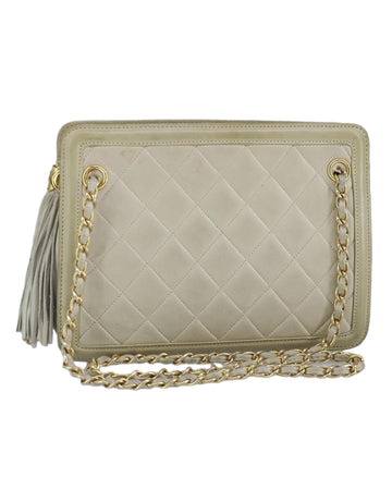 Matelasse Chain Shoulder Bag in Lamb Skin with Gold CC Details