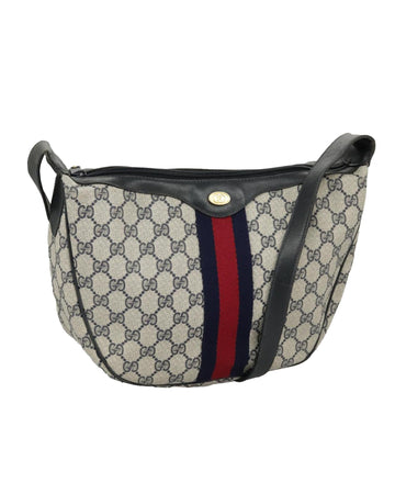 GG Supreme Sherry Line Shoulder Bag in PVC Leather and Canvas