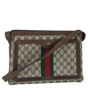 GG Supreme Web Sherry Line Shoulder Bag in PVC Leather and GG Canvas