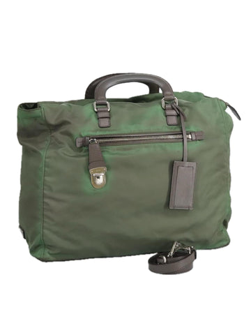 Nylon Boston Bag with Shoulder Strap and Name Tag