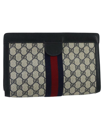 GG Supreme Sherry Line Clutch Bag PVC Leather