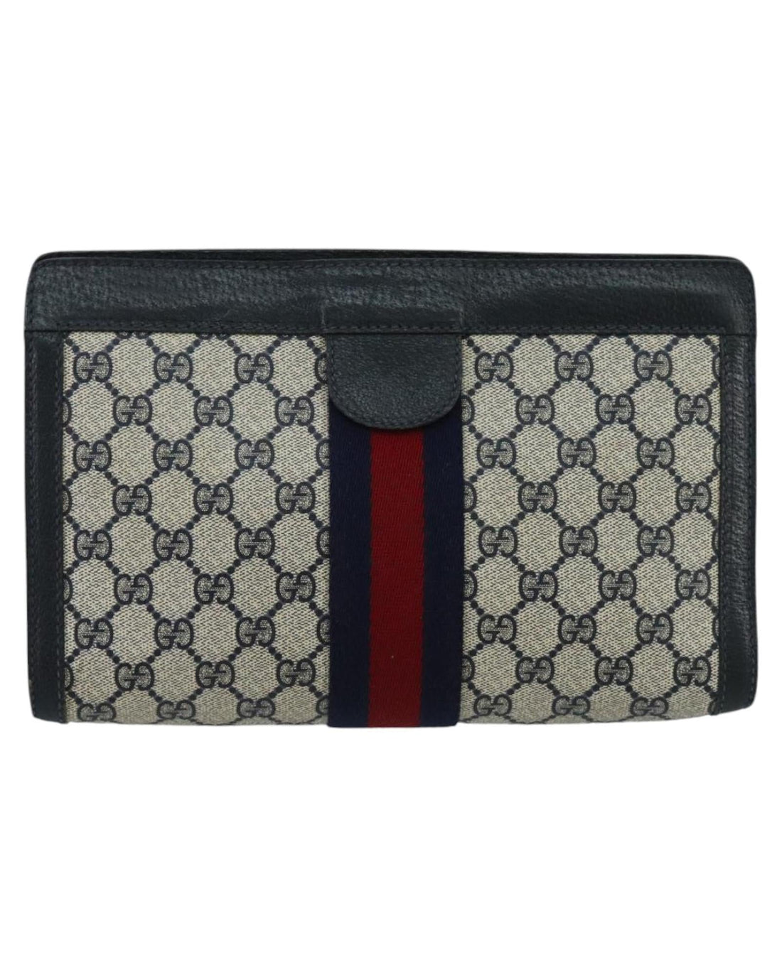 GG Supreme Sherry Line Clutch Bag PVC Leather
