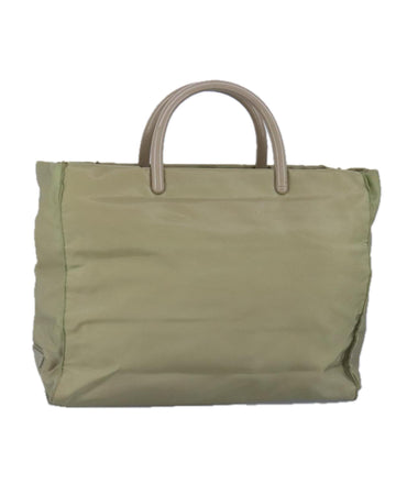 Nylon Plastic Tote Bag with Silver Accents