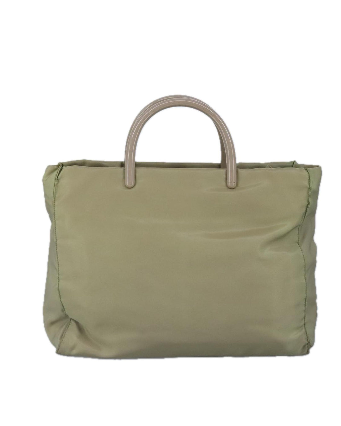 Nylon Plastic Tote Bag with Silver Accents