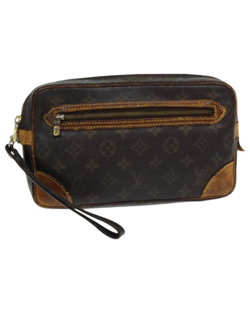 Monogram Canvas Clutch Bag with  Detailing