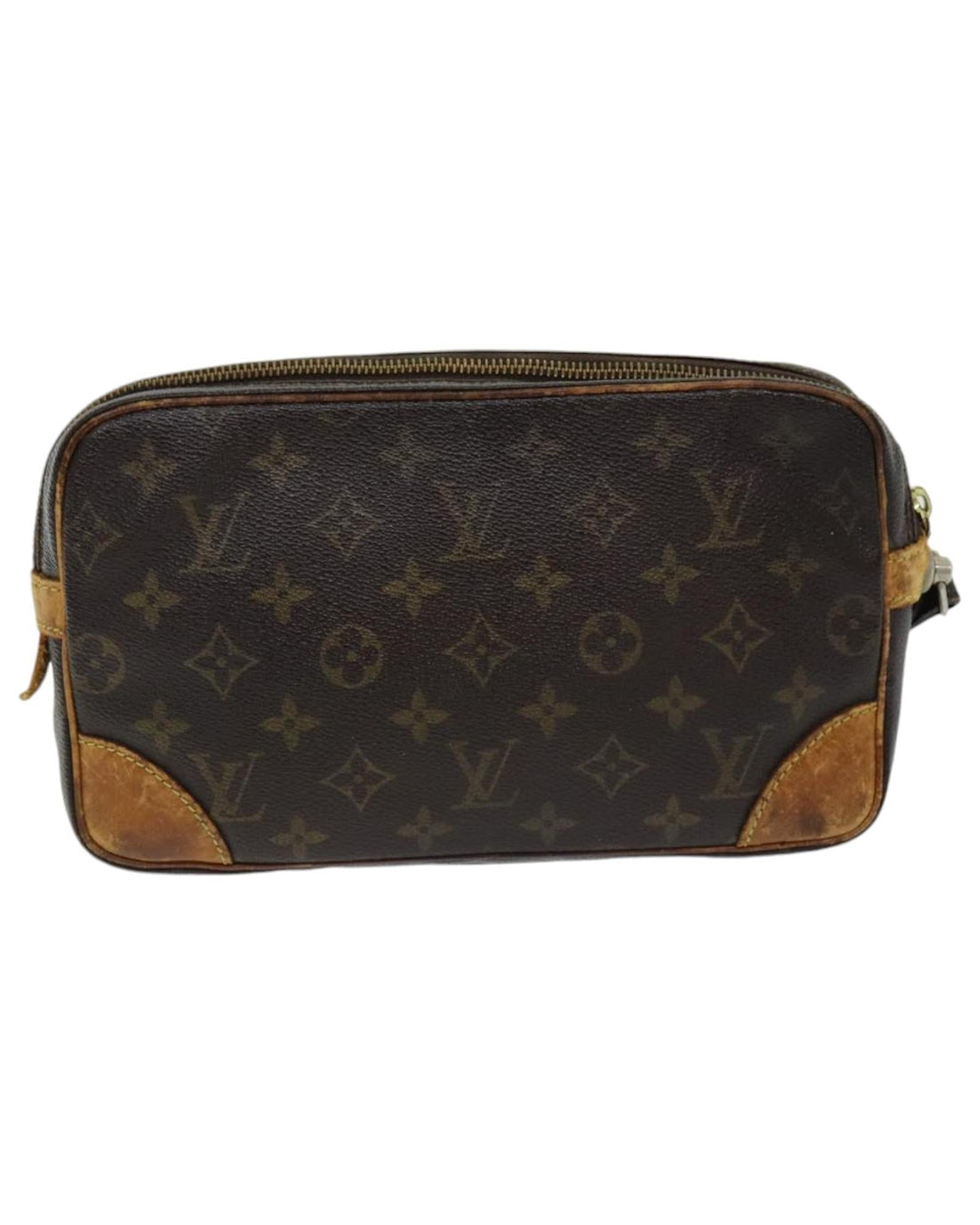 Monogram Canvas Clutch Bag with  Detailing