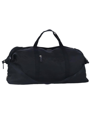 Nylon Boston Bag with Silver Accents