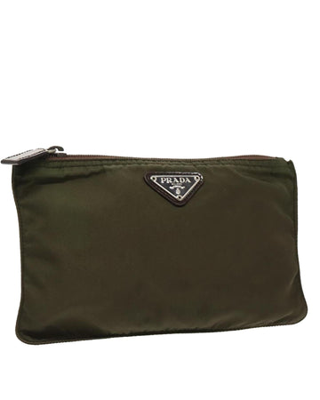 Nylon Pouch with Silver Accents