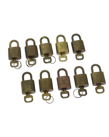 Gold Tone Padlock Set by a Luxury Designer