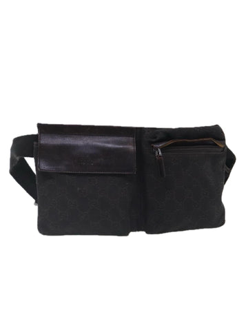 GG Canvas Waist Bag with Silver Accents