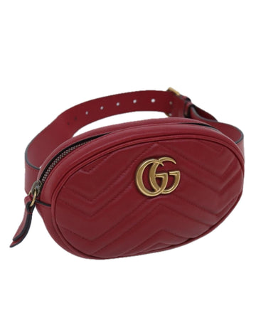 GG Marmont Leather Waist Bag with Gold Hardware