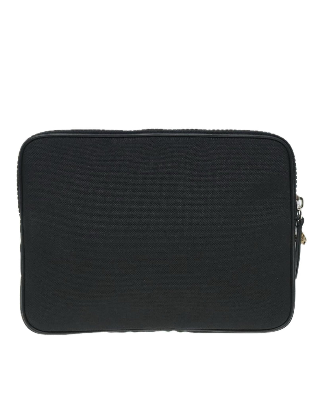 Nylon Clutch Bag with Silver Hardware