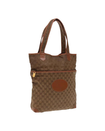 GG Canvas Tote Bag with Gold Accents