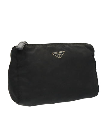 Nylon Pouch with Silver-Tone Hardware and  Design