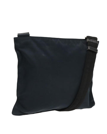 Nylon Shoulder Bag with Silver Accents