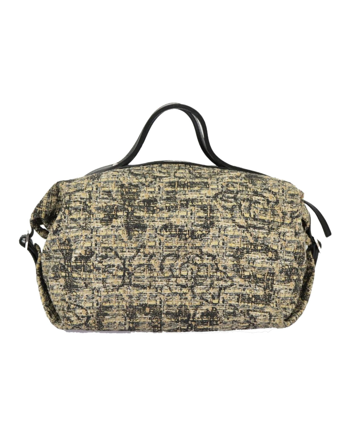 Tweed Hand Bag with Silver CC Accent