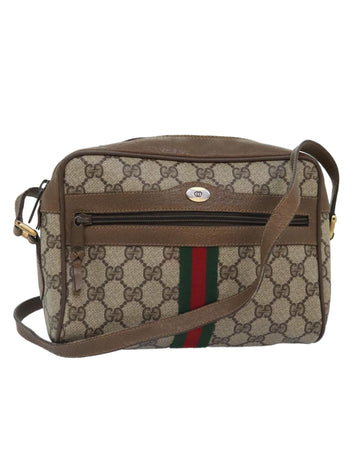 GG Supreme Web Sherry Line Shoulder Bag in PVC Leather and Canvas