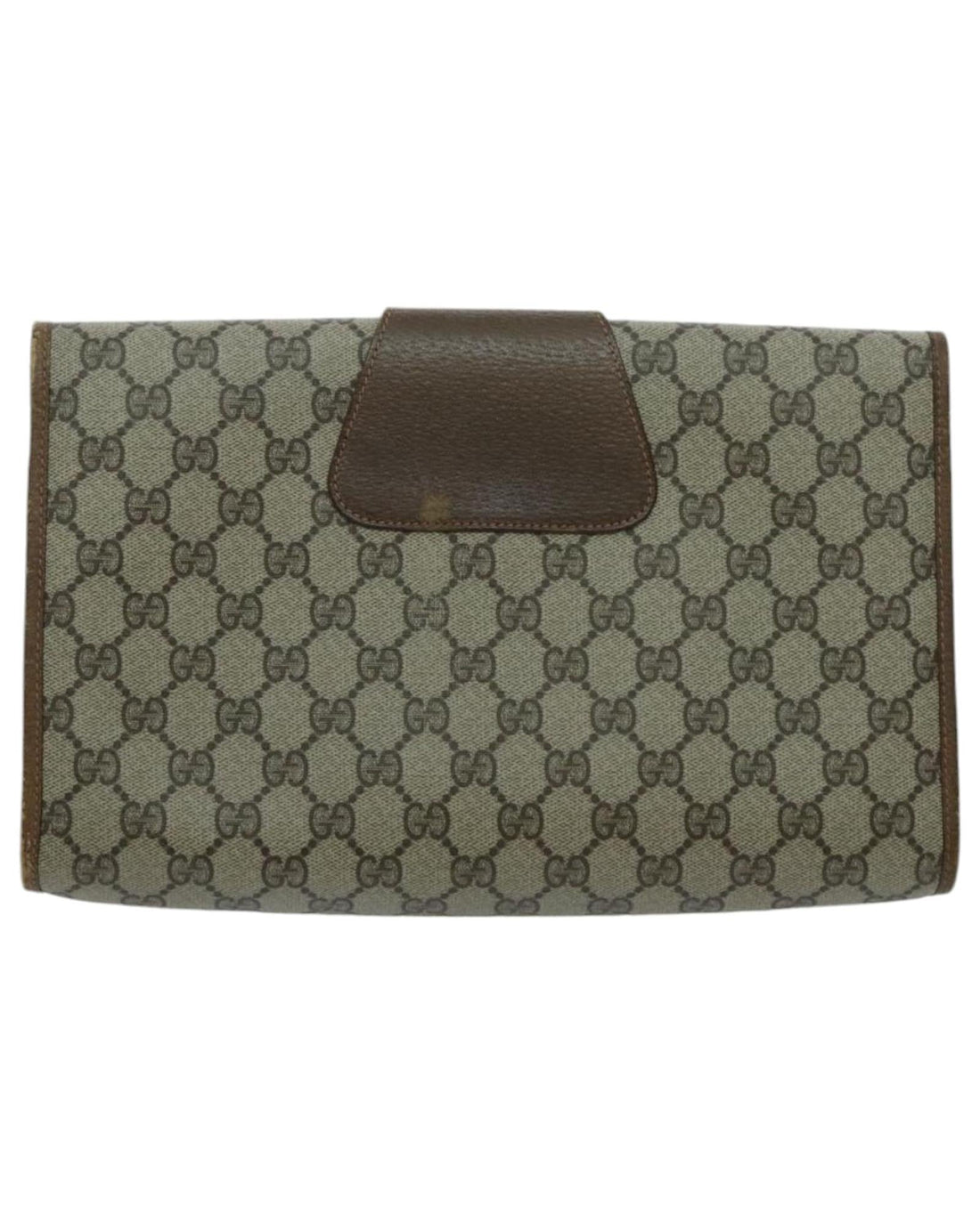 GG Supreme Web Sherry Line Clutch Bag in PVC Leather and Canvas