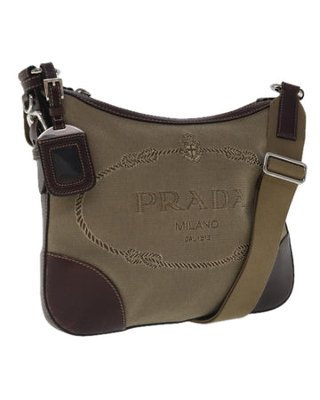 Canvas Shoulder Bag with Silver Accents