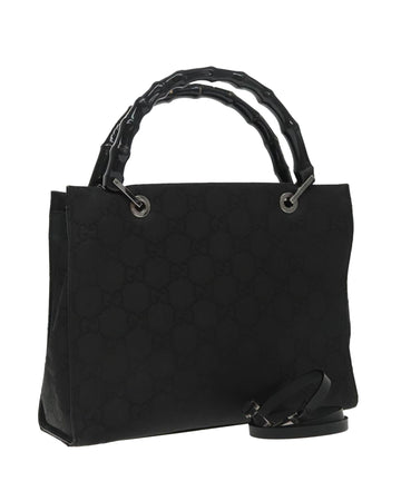 GG Canvas Bamboo Hand Bag with Shoulder Strap