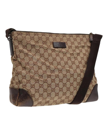 GG Canvas Shoulder Bag with Leather Trim