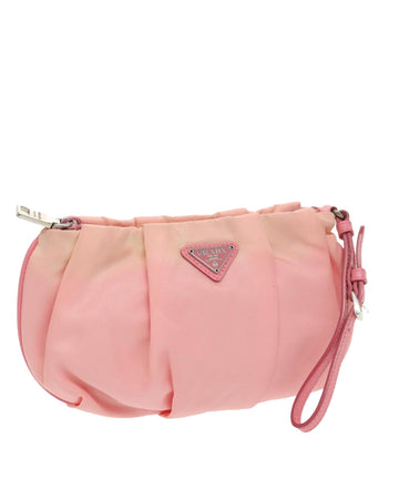 Nylon Pouch with Silver Accents