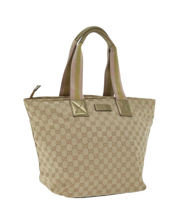 GG Canvas Sherry Line Tote Bag with Gold and Silver Accents