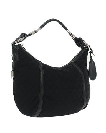 GG Canvas Shoulder Bag Nylon Leather Detailing Auth