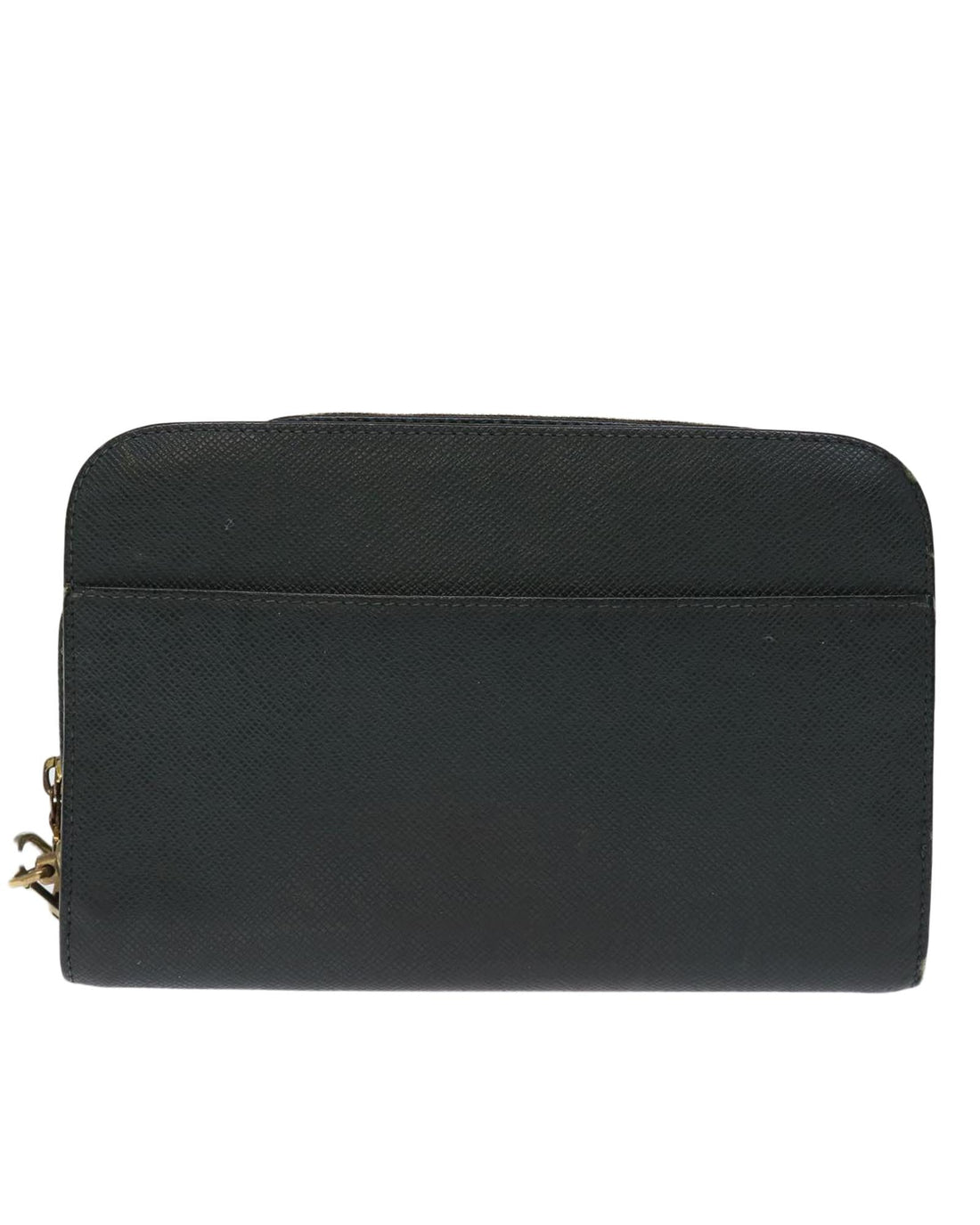 Epi Leather Clutch Bag with Taiga Texture - Greenish Brown