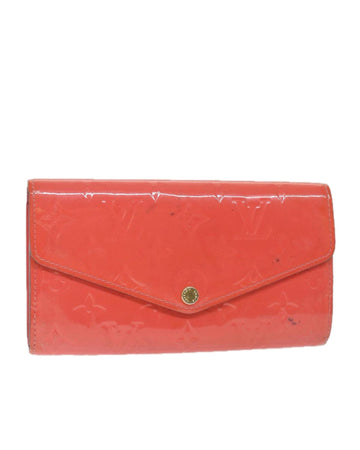 Patent Leather Long Wallet with Multiple Pockets