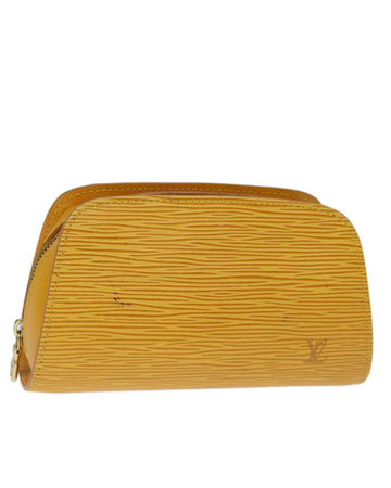 Yellow Epi Leather Pouch with Accessories and Serial No