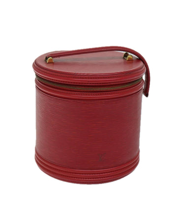 Red Epi Leather Hand Bag with Surface Rubbing and Scratches