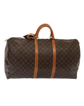 Monogram Canvas Keepall Boston Bag with Name Tag
