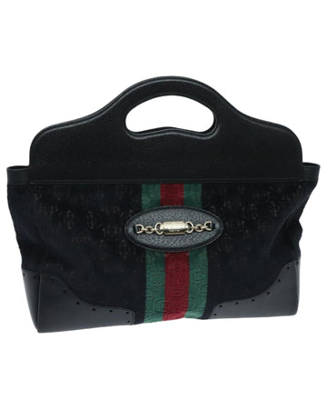 Horsebit Web Sherry Line Velor Handbag