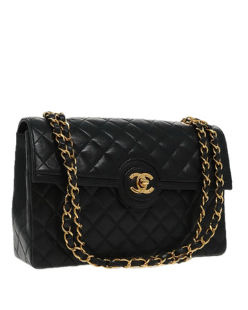 Matelasse Turn Lock Chain Hand Bag Lamb Skin with Dust Bag