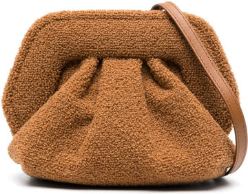 GEA SPONGE CLUTCH BAG - BROWN