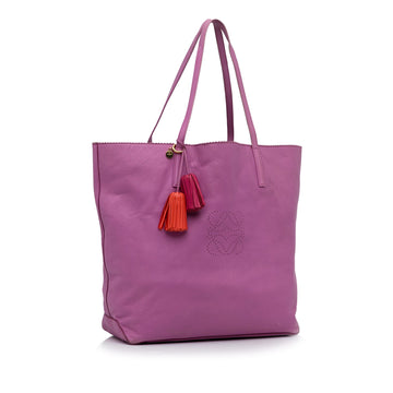 Pink Loewe Nappa Leather Tote Bag