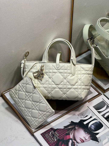 Makersluxe - Toujours Bag White Macrocannage Calfskin