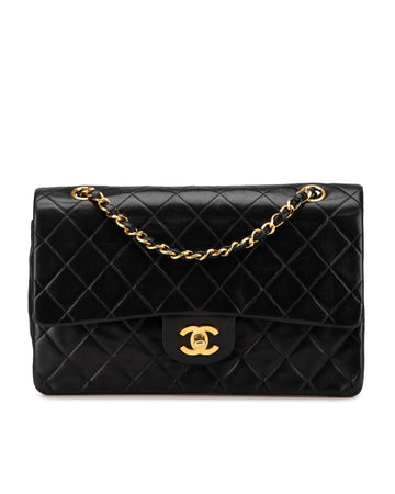Medium Classic Quilted Lambskin Double Flap Shoulder Bag