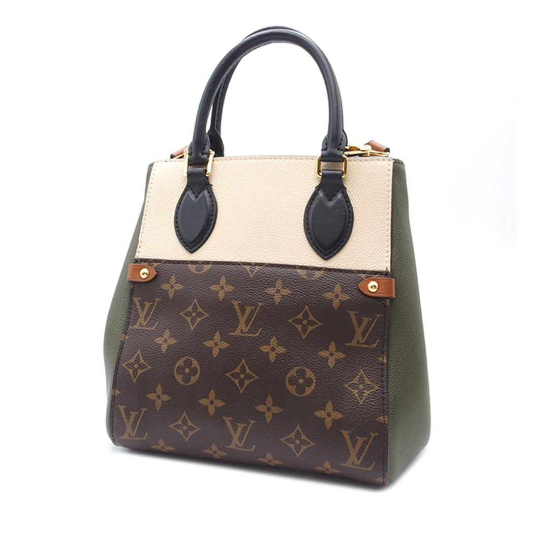 Brown Louis Vuitton Monogram Fold Tote PM Satchel