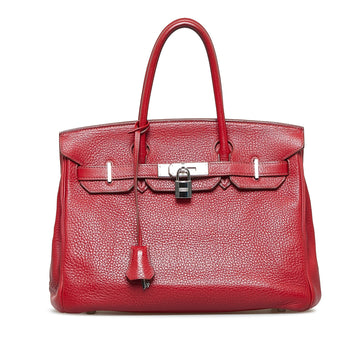 Hermès Birkin 30 Red Clemence Palladium