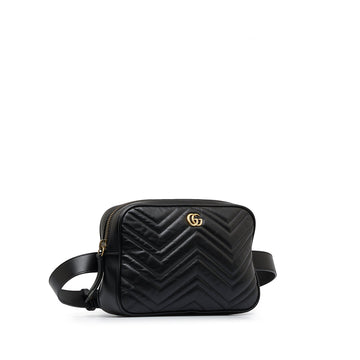 Gucci GG Marmont Square Belt Bag Black Matelassé
