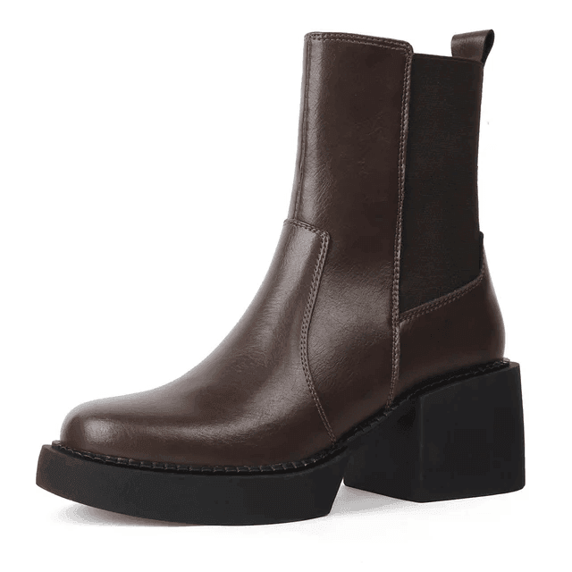 Makersluxe Shoes Alina Women's Thick High Heels Boots