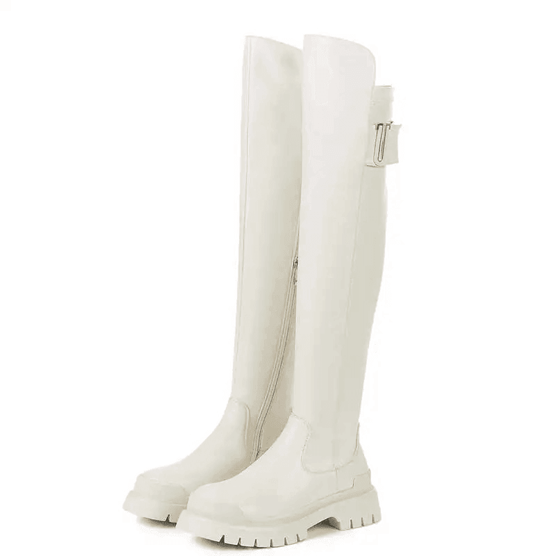 Makersluxe Shoes Capetillo Women's Square Heel Long Boots