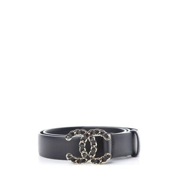 Makersluxe - Designer Metal and Leather Buckle Belt Black