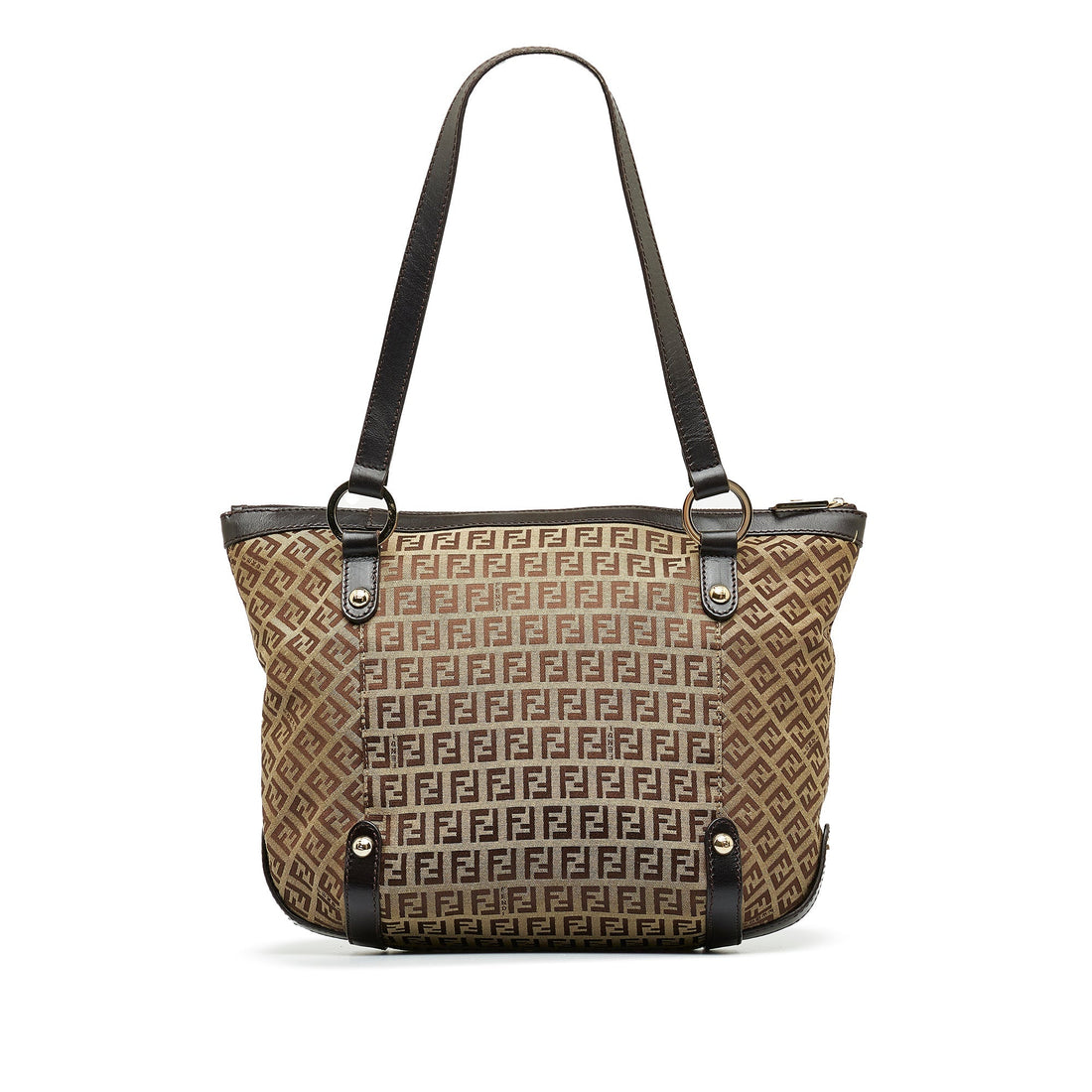 Tan Fendi Zucchino Tote Bag