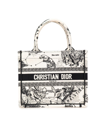 Small Canvas Embroidered Zodiac Book Tote