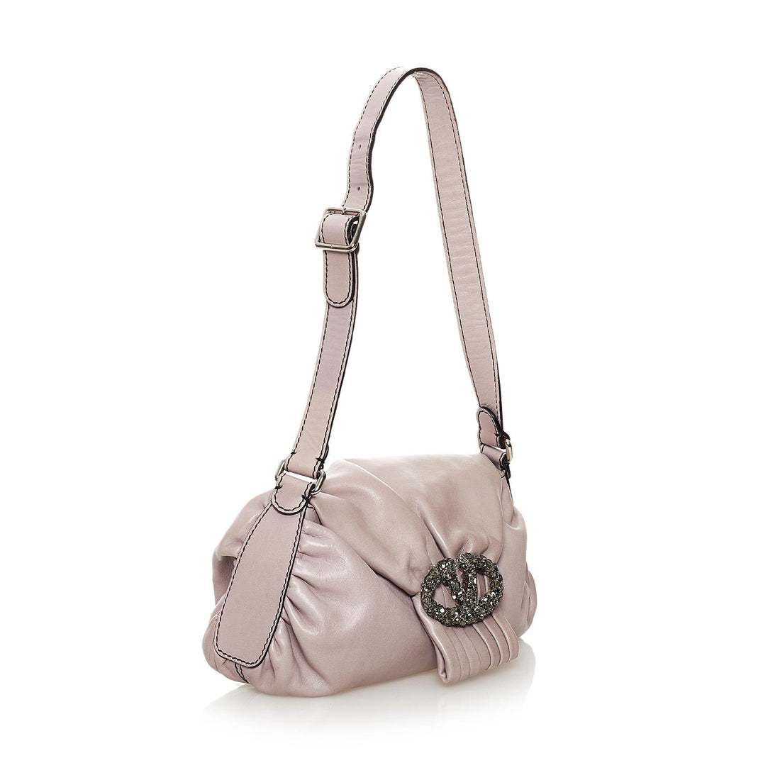 Valentino VRing Leather Shoulder Bag