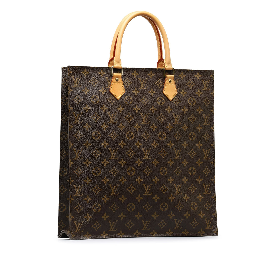 Brown Louis Vuitton Monogram Sac Plat Tote Bag